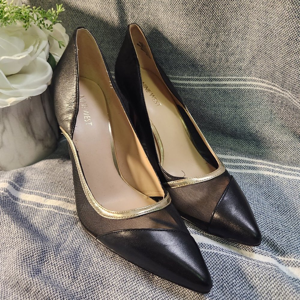 Black and gold Nine west size 9.